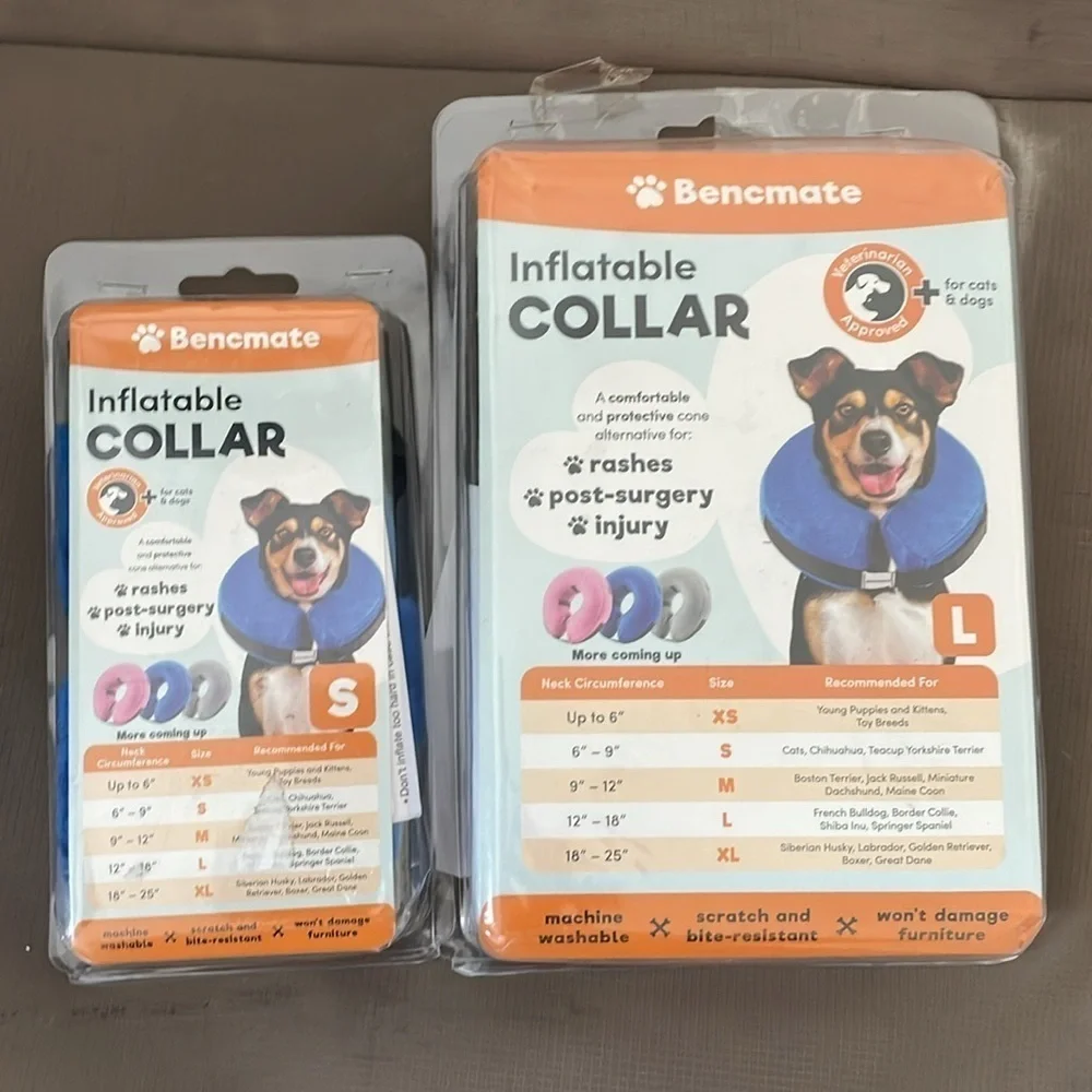 2 Packs Grey Large and Blue Small (Post-Operative Soft Protection Recovery Dog